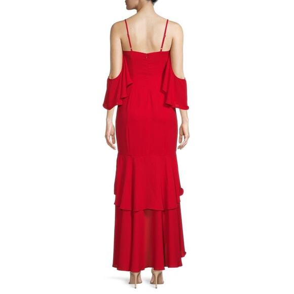 Fame and Partners Denby Sweetheart Off The Shoulder Shoulder Ruffle Maxi Dress - Picture 6 of 7